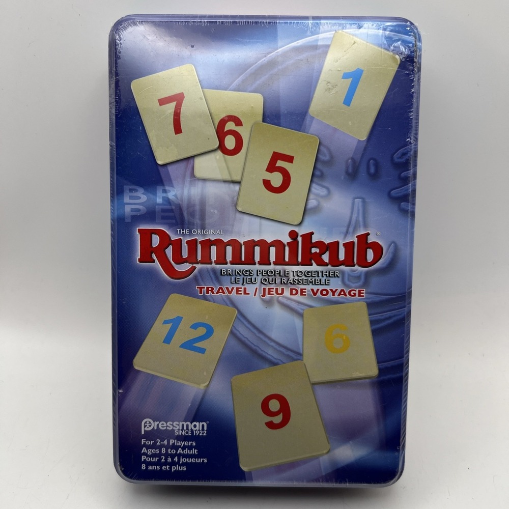 New - Pressman Toy The Original Rummikub Travel Tin - Ages 8+ | 2-4 players